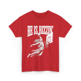 He Is Rizzin Basketball Jesus T-Shirt - Red