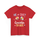 He or She Cousin Bee T-Shirt - Red