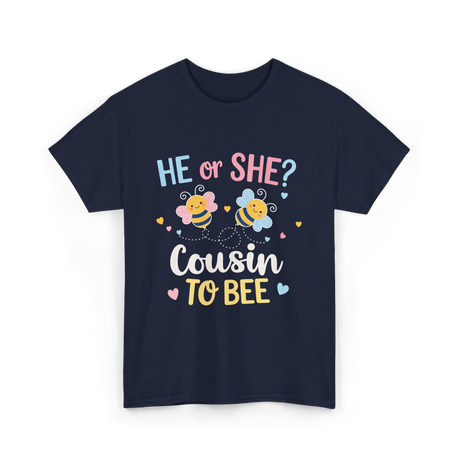 He or She Cousin Bee T-Shirt - Navy