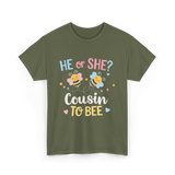 He or She Cousin Bee T-Shirt - Military Green