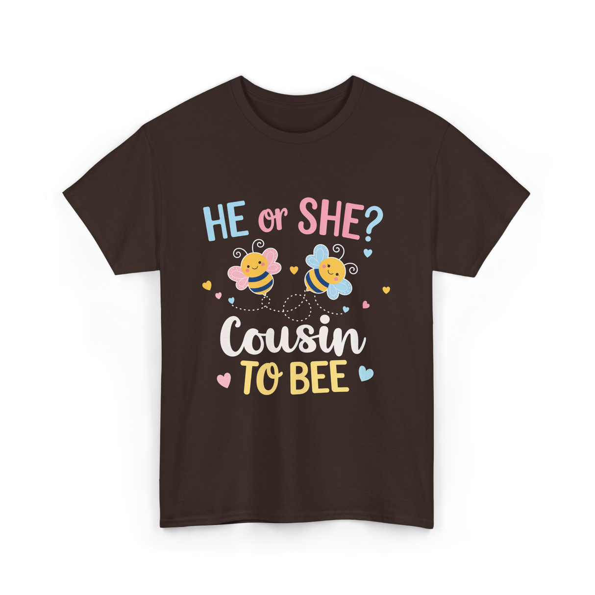 He or She Cousin Bee T-Shirt - Dark Chocolate