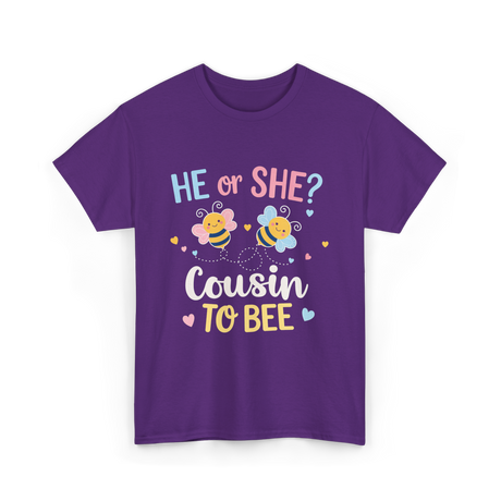 He or She Cousin Bee T-Shirt - Purple