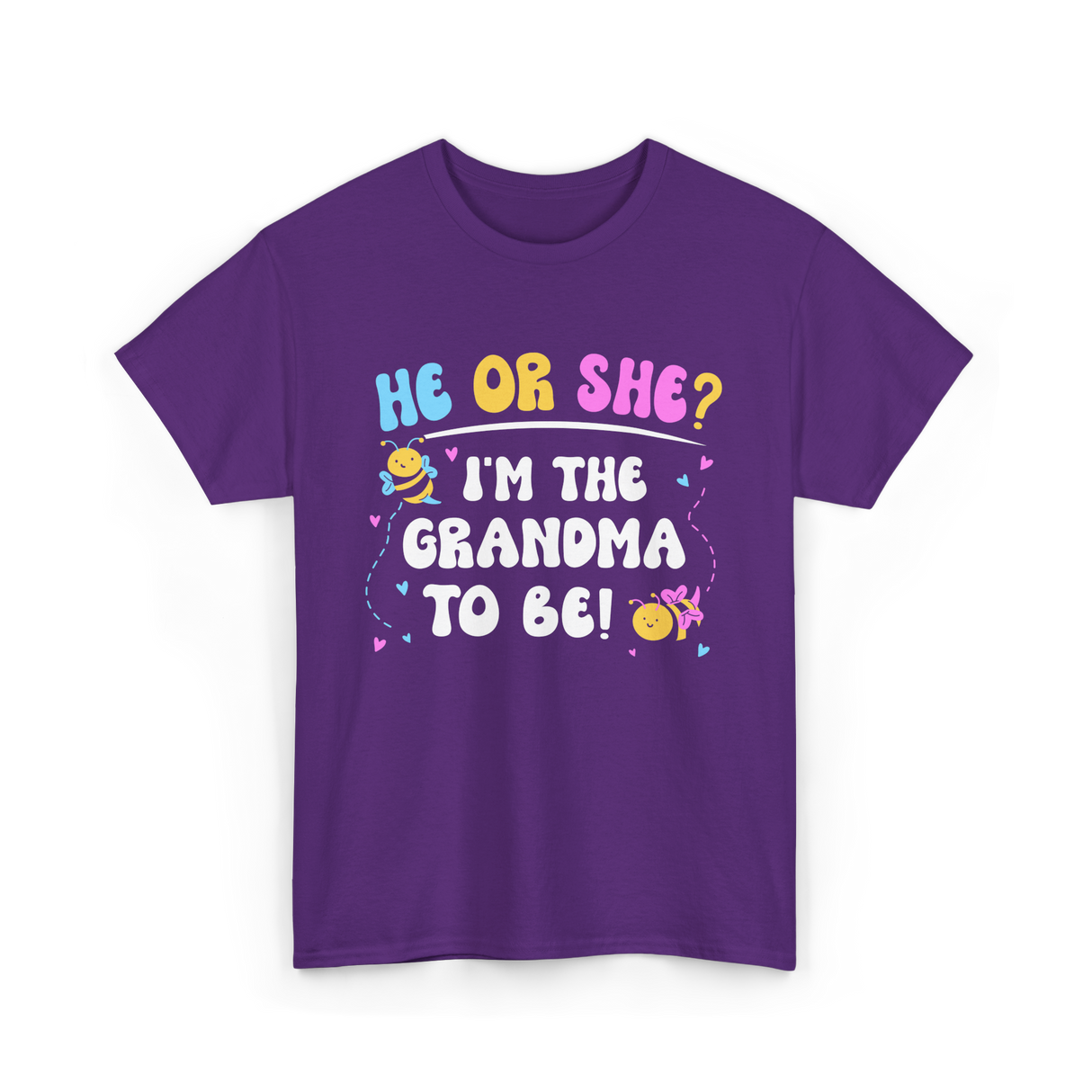 He Or She I'm The Grandma Baby T-Shirt - Purple