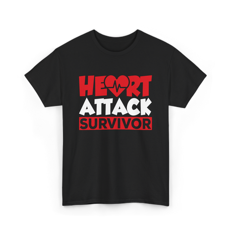 Heart Attack Survivor Cardiac Health T-Shirt - Black