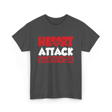 Heart Attack Survivor Cardiac Health T-Shirt - Dark Heather