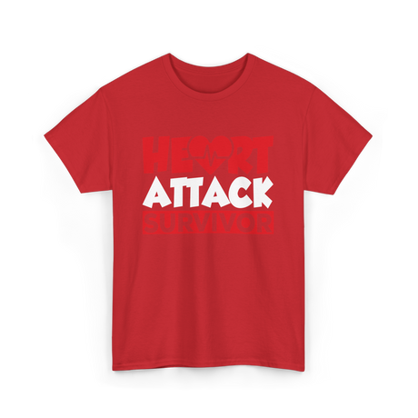 Heart Attack Survivor Cardiac Health T-Shirt - Red