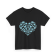 Heart Elephants Wildlife Love T-Shirt - Black