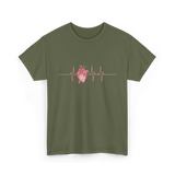 Heart Heart Cardiologist T-Shirt - Military Green