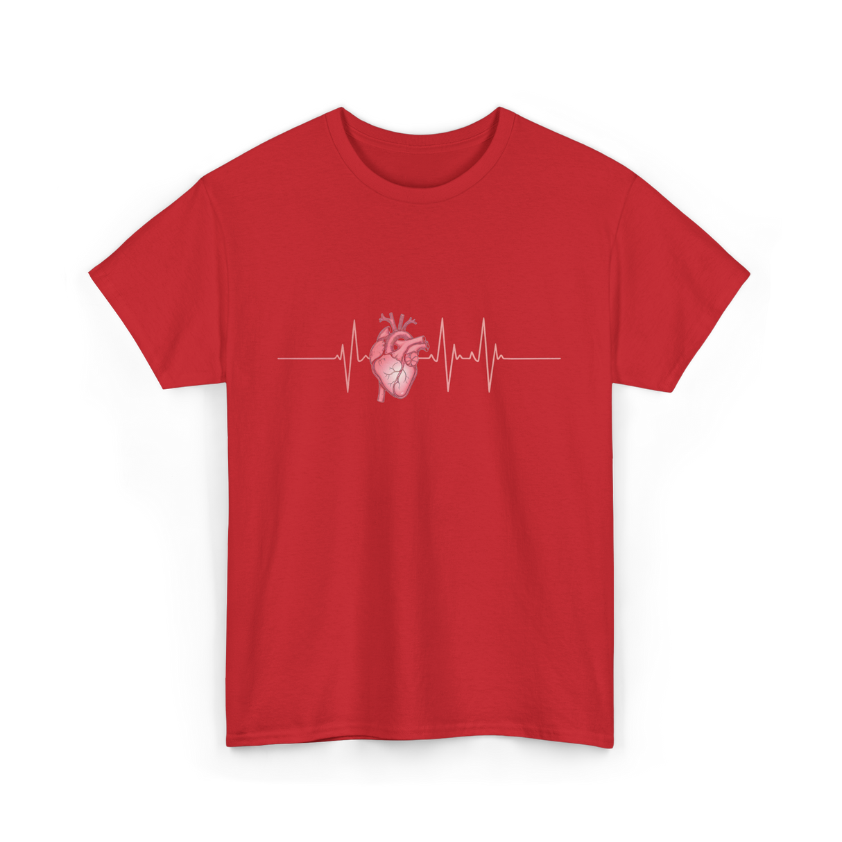 Heart Heart Cardiologist T-Shirt - Red