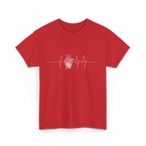 Heart Heart Cardiologist T-Shirt - Red