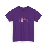 Heart Heart Cardiologist T-Shirt - Purple