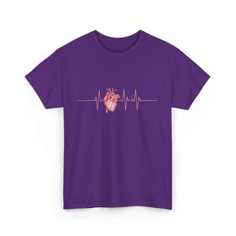 Heart Heart Cardiologist T-Shirt - Purple