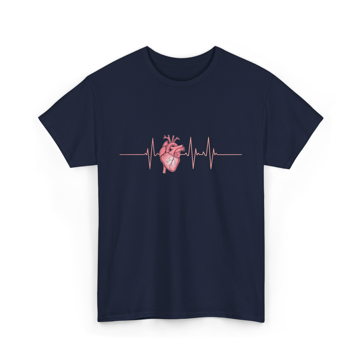 Heart Heart Cardiologist T-Shirt - Navy