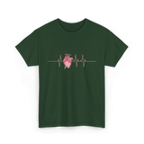 Heart Heart Cardiologist T-Shirt - Forest Green