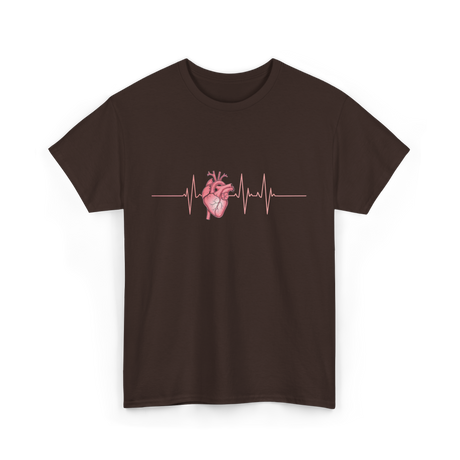 Heart Heart Cardiologist T-Shirt - Dark Chocolate