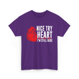 Heart I'm Still Here Heart T-Shirt - Purple