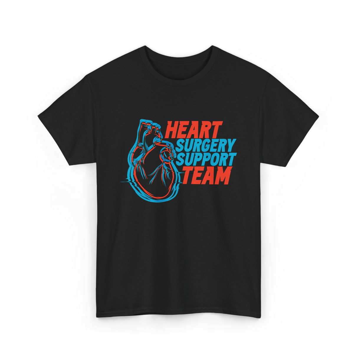 Heart Surgery Support Team Recovery T-Shirt - Black