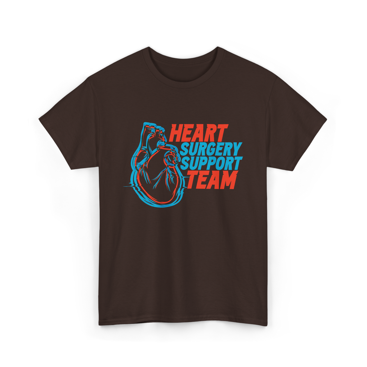 Heart Surgery Support Team Recovery T-Shirt - Dark Chocolate