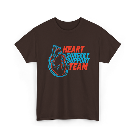 Heart Surgery Support Team Recovery T-Shirt - Dark Chocolate