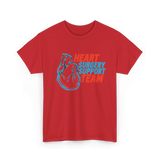 Heart Surgery Support Team Recovery T-Shirt - Red