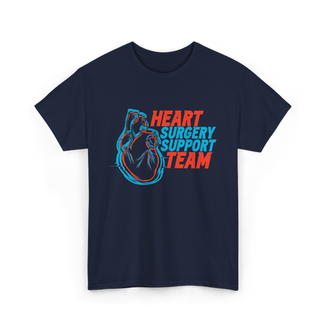 Heart Surgery Support Team Recovery T-Shirt - Navy