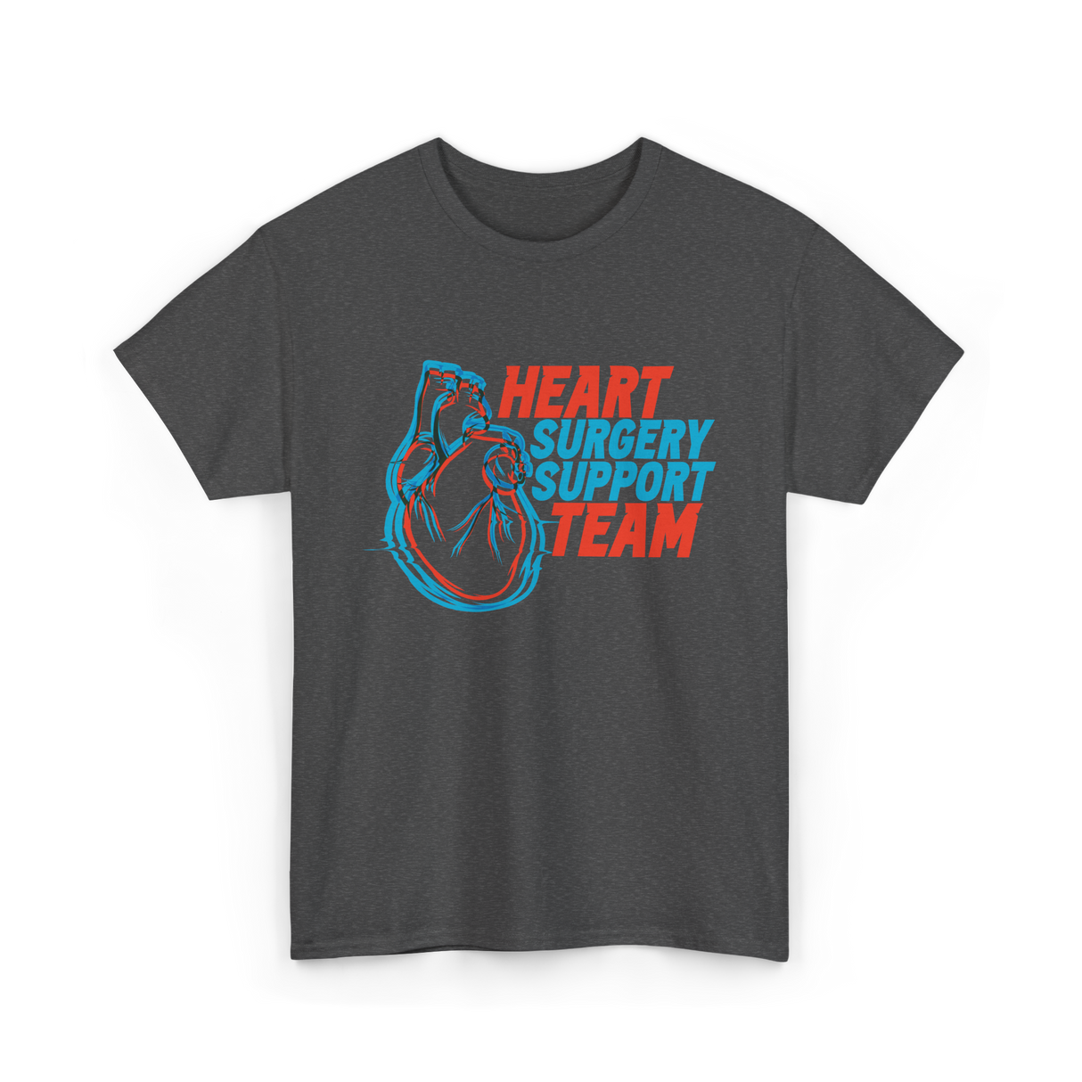 Heart Surgery Support Team Recovery T-Shirt - Dark Heather