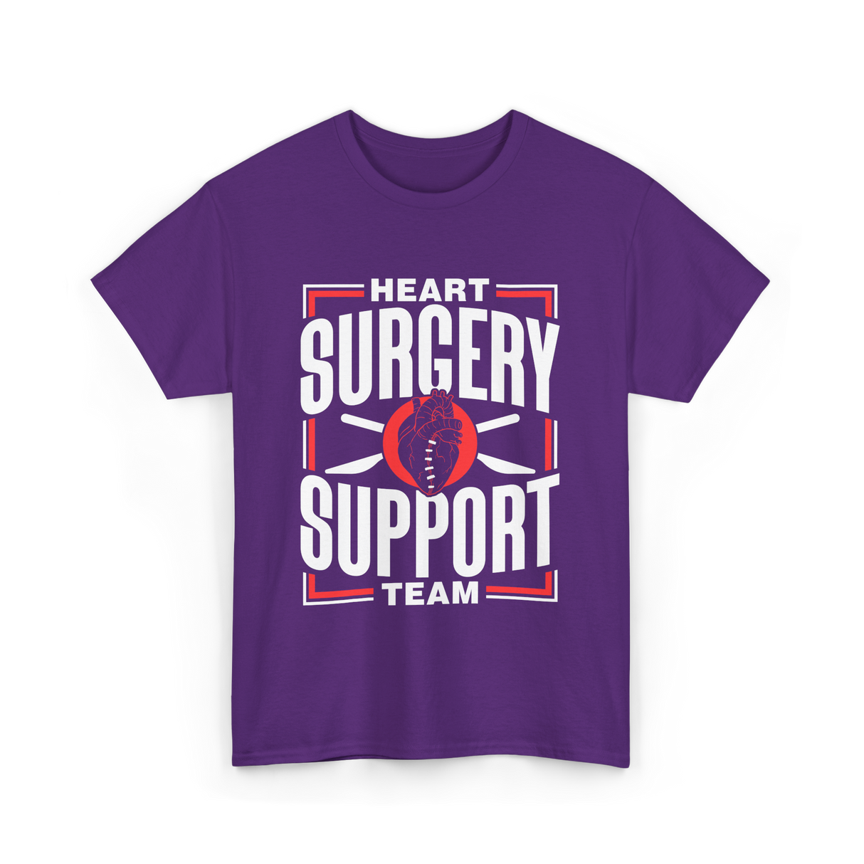 Heart Surgery Support Team Surgery T-Shirt - Purple