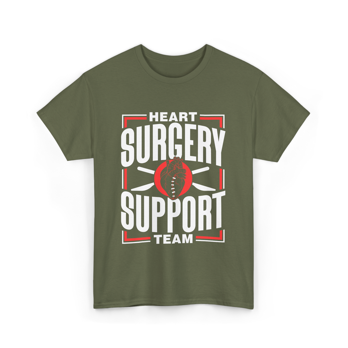 Heart Surgery Support Team Surgery T-Shirt - Military Green