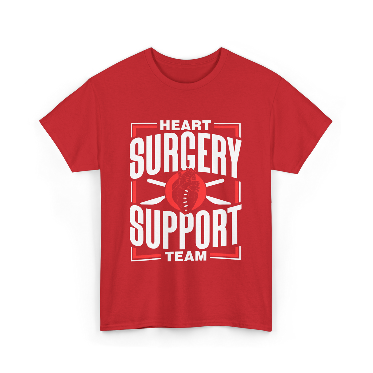 Heart Surgery Support Team Surgery T-Shirt - Red