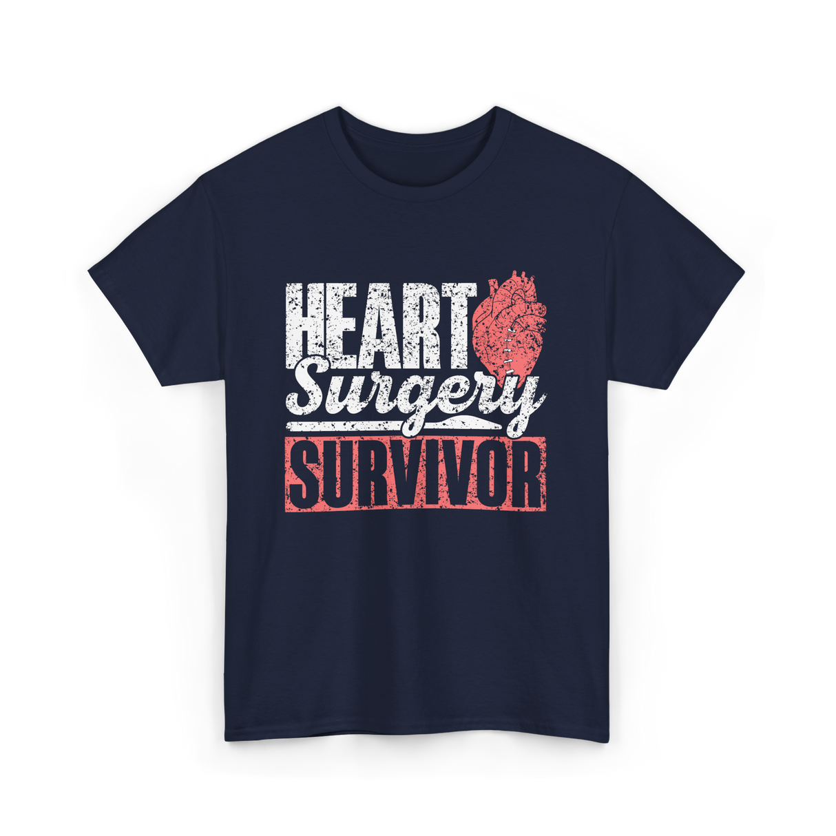 Heart Surgery Survivor Surgery Health T-Shirt - Navy