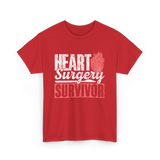 Heart Surgery Survivor Surgery Health T-Shirt - Red