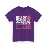 Heart Surgery Survivor Surgery Health T-Shirt - Purple