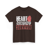 Heart Surgery Survivor Surgery Health T-Shirt - Dark Chocolate