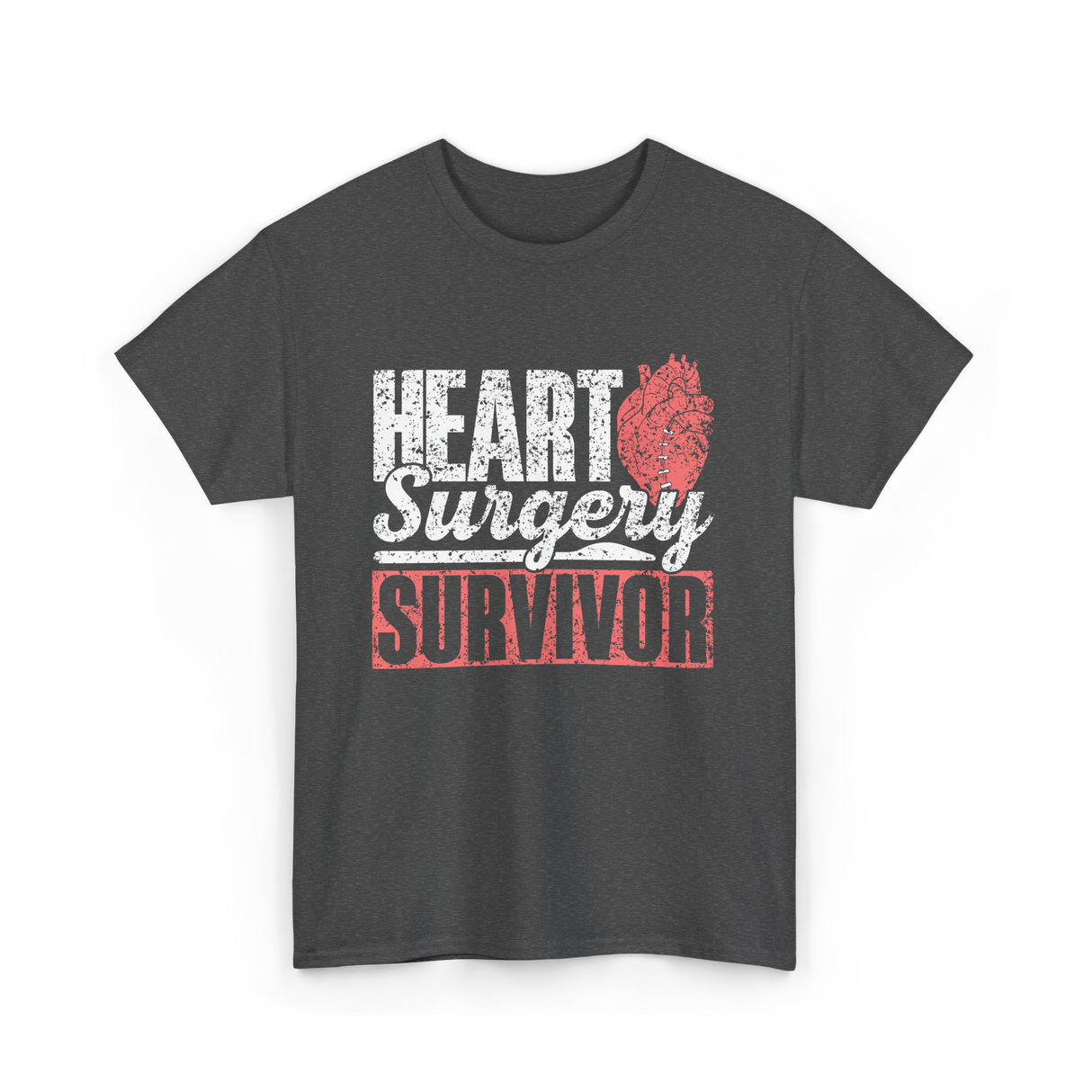 Heart Surgery Survivor Surgery Health T-Shirt - Dark Heather