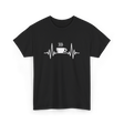 Heartbeat Coffee Cup Coffee T-Shirt - Black