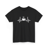 Heartbeat Coffee Cup Coffee T-Shirt - Black