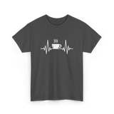 Heartbeat Coffee Cup Coffee T-Shirt - Dark Heather