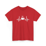 Heartbeat Coffee Cup Coffee T-Shirt - Red