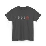 Heartbeat Heart Nurse Cardiology T-Shirt - Dark Heather