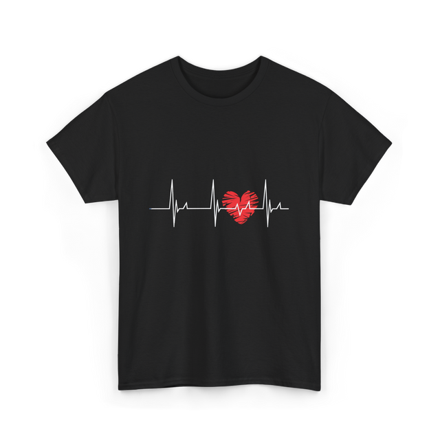 Heartbeat Love Heartbeat Cardiology T-Shirt - Black