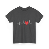 Heartbeat Love Heartbeat Cardiology T-Shirt - Dark Heather