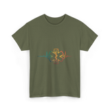 Heartbeat Medical Worker Responder T-Shirt - Military Green