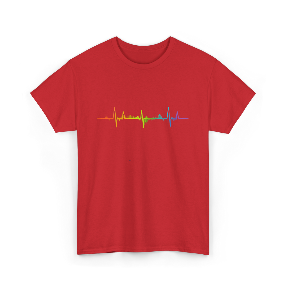 Heartbeat Pride LGBTQ Ally T-Shirt - Red