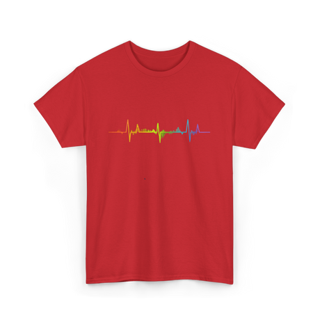 Heartbeat Pride LGBTQ Ally T-Shirt - Red