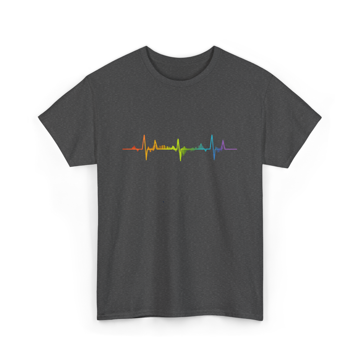 Heartbeat Pride LGBTQ Ally T-Shirt - Dark Heather