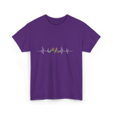 Heartbeat Trading Candlestick T-Shirt - Purple