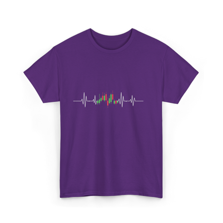 Heartbeat Trading Candlestick T-Shirt - Purple