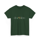 Heartbeat Trading Candlestick T-Shirt - Forest Green