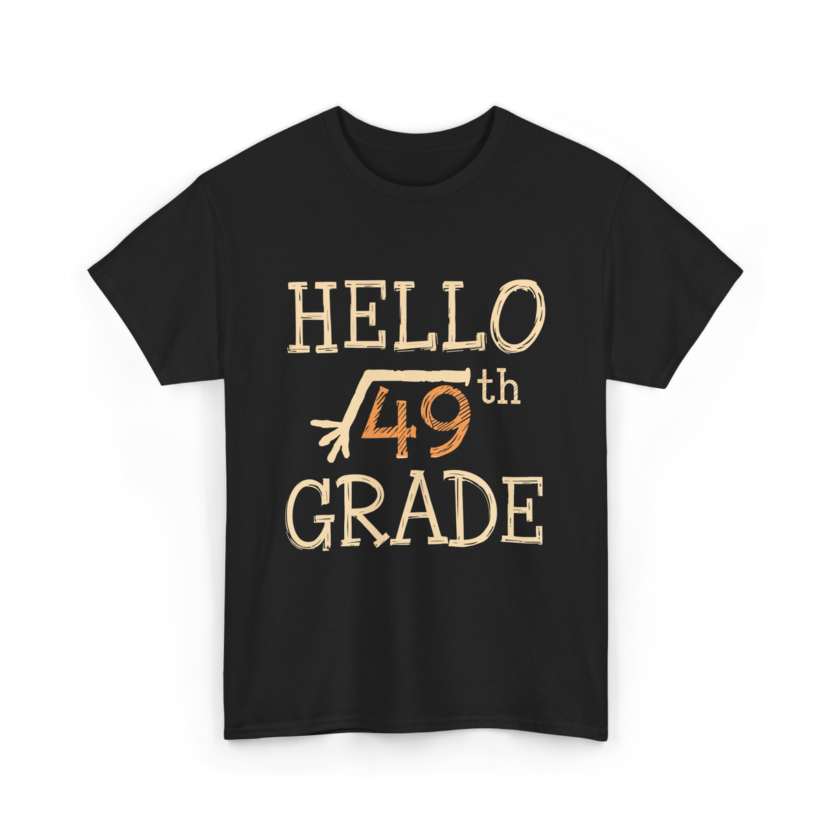 Hello 49th Grade Math T-Shirt - Black