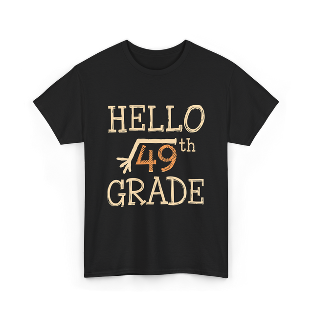 Hello 49th Grade Math T-Shirt - Black